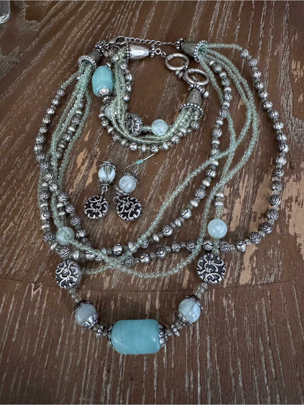 Women’s Premier Design Cool Waters Necklace, Bracelet And Earring Set